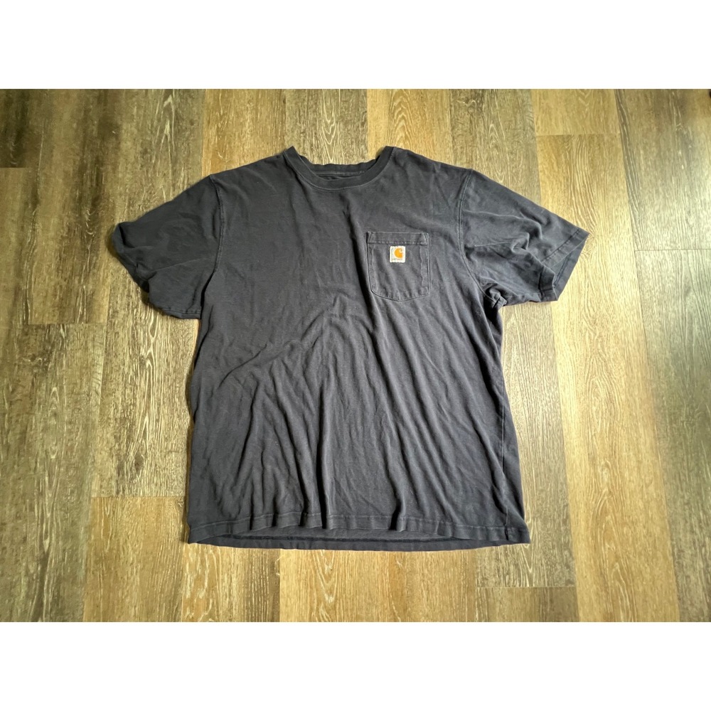 Carhartt Pocket T-Shirt Mens XL Green Excellent Heavyweight Cotton K87 DGR
